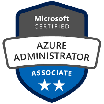 Azure AZ-104 certification logo